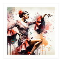 Scarlet Flamenco Side Pose (Print Only)