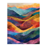 Jewel-Toned Abstract Mountain Landscape Wall Art (Print Only) thumbnail