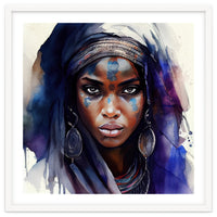 Watercolor Tuareg Woman #4