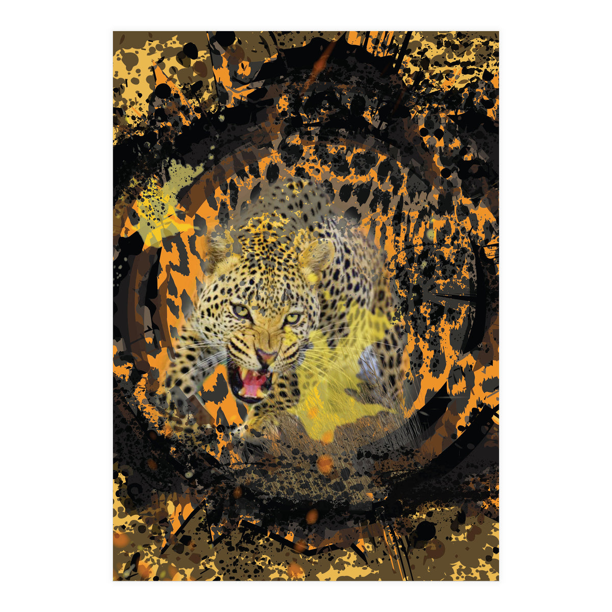 Angry Leopard (Print Only)