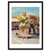 Funny Pin Up Shopping Girl