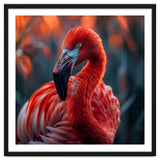 Vibrant Flamingo Close Up Portrait Outdoor Nature thumbnail