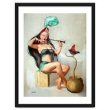 Pinup Sexy Girl Performing A Trick thumbnail
