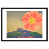 Georgia O’Keeffe – Hollyhock Pink with Pedernal (1937) | Vibrant Modernist Floral Landscape of New Mexico thumbnail