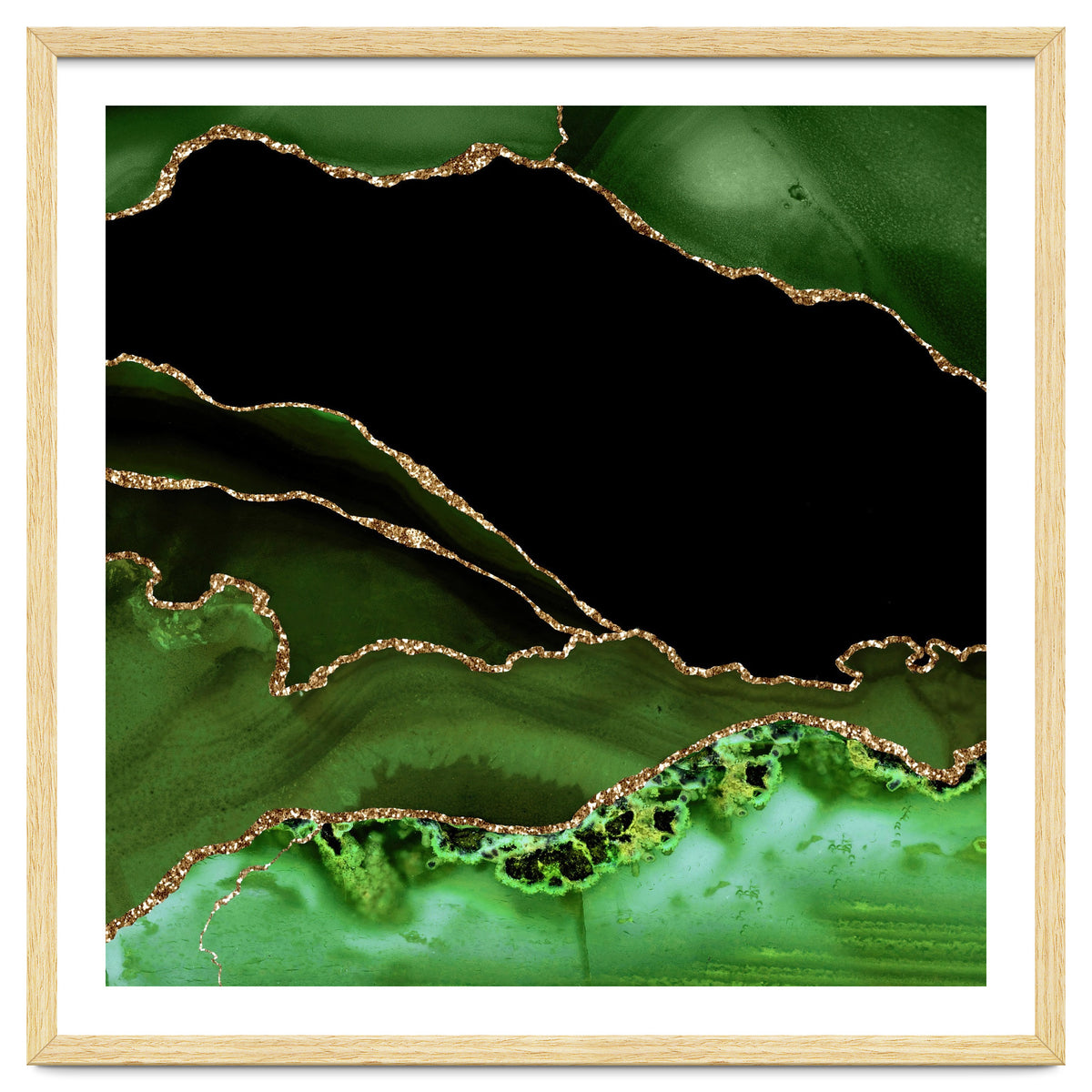 Green & Gold Agate Texture 14