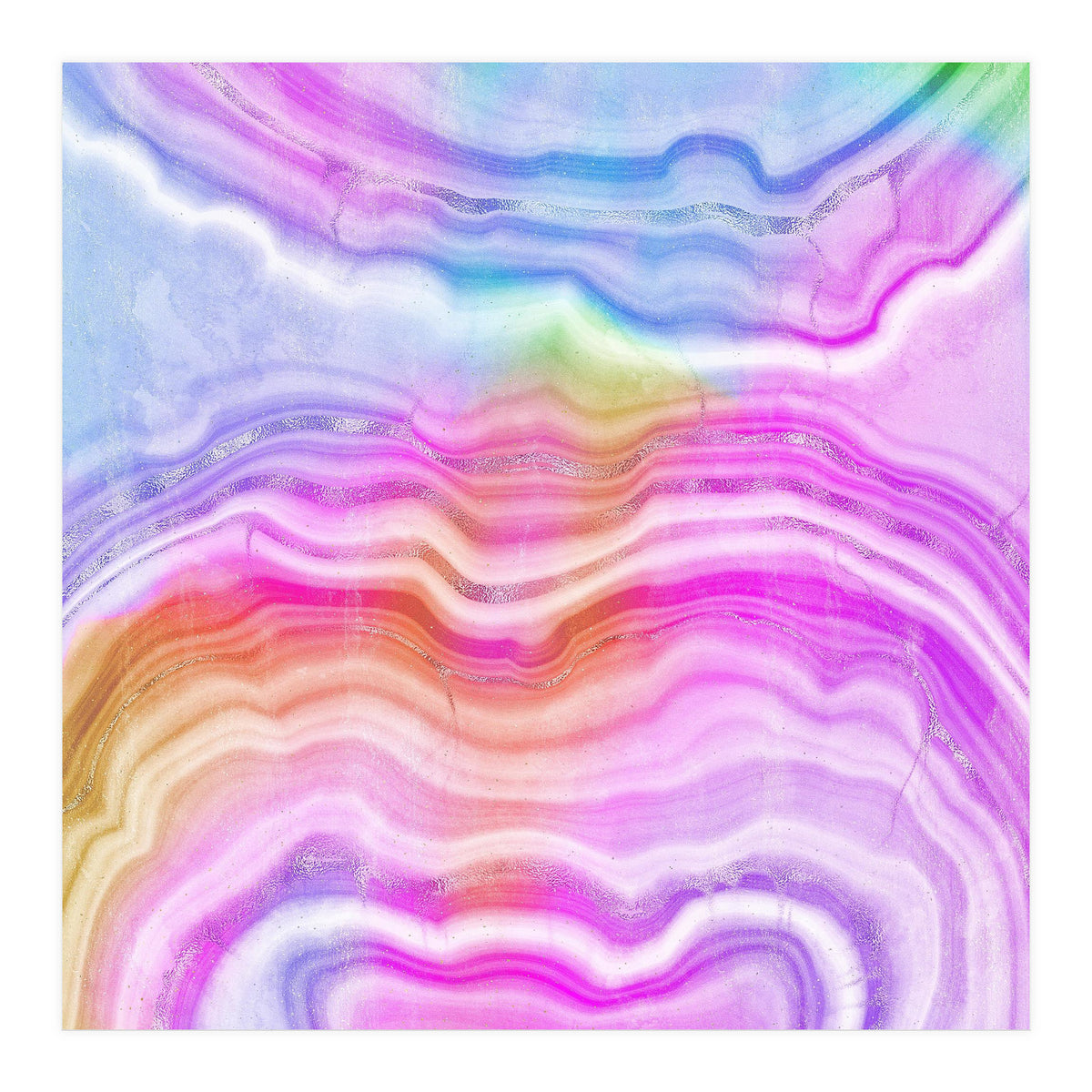 Neon Agate Texture 03  (Print Only)