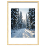 Serene Winter Wonderland Forest Road thumbnail