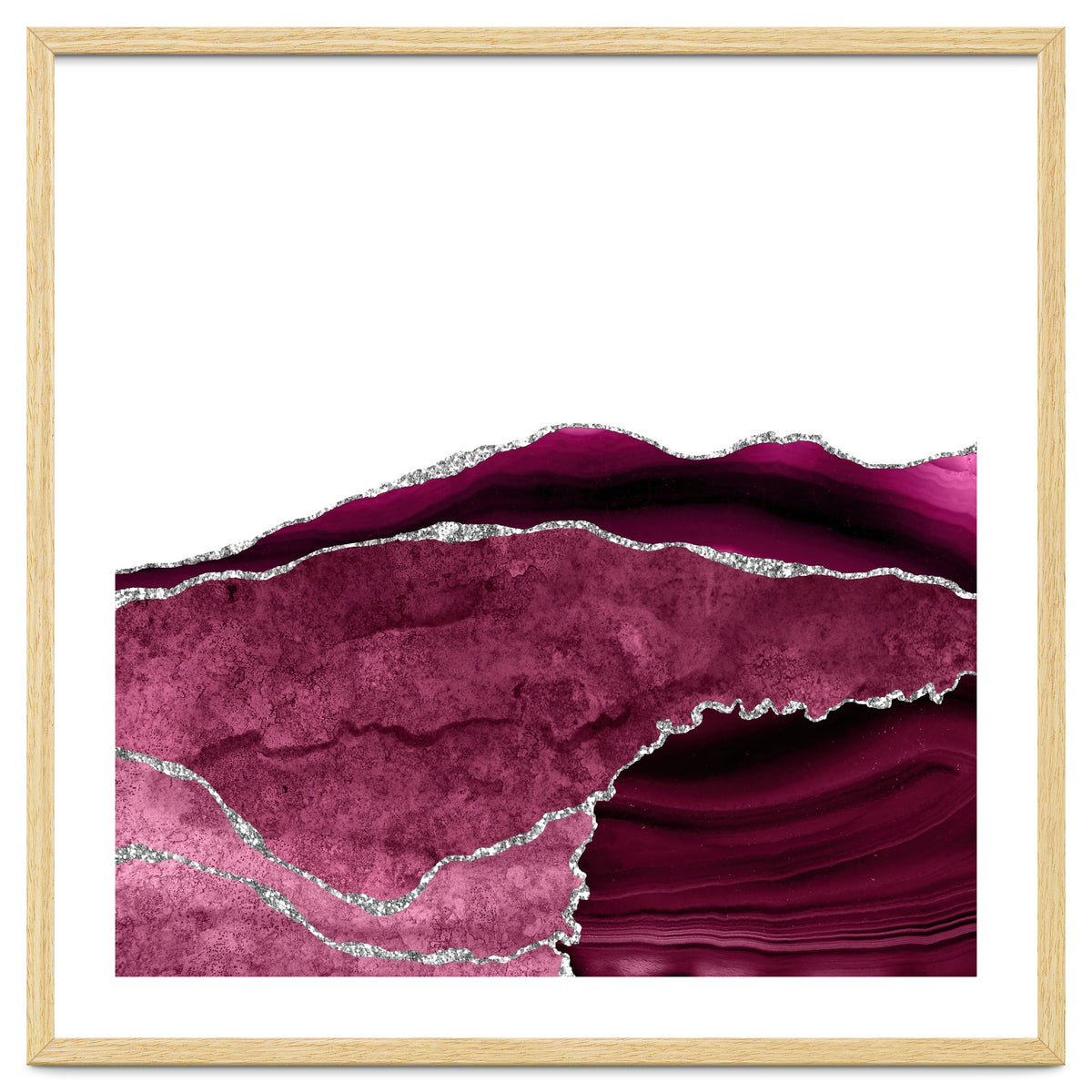 Burgundy & Silver Agate Texture 14