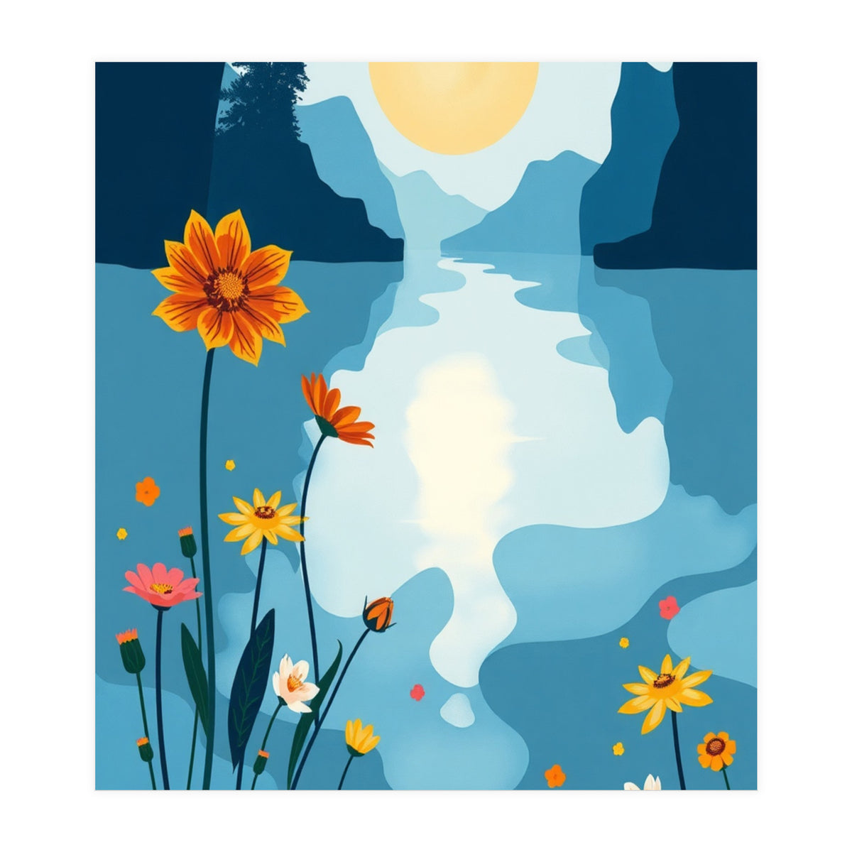Lake Energy and Flower (Print Only)