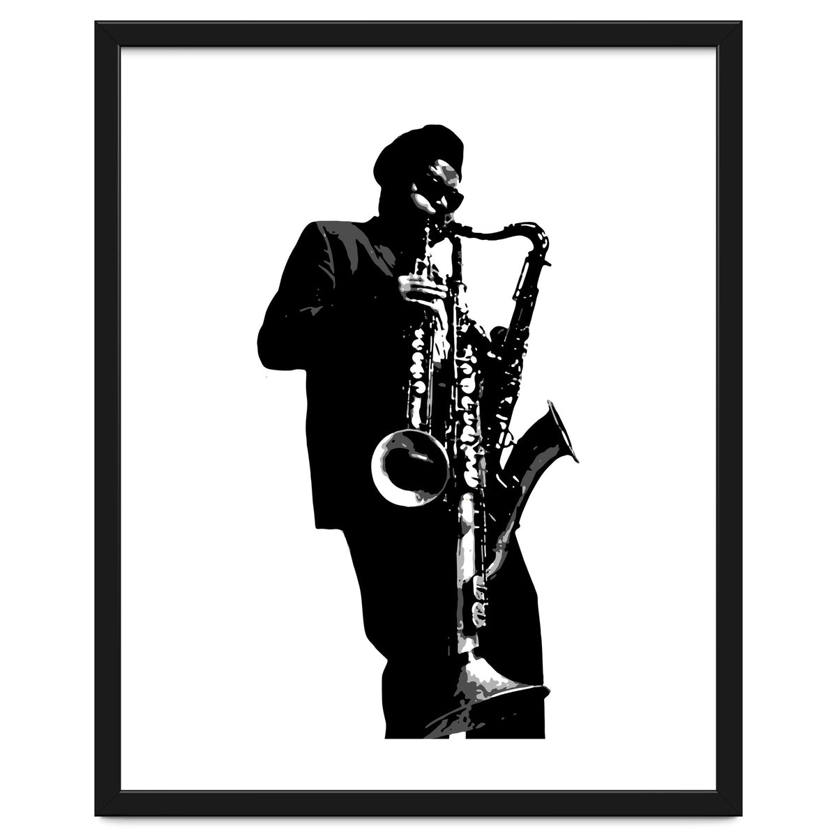 Rahsaan Roland Kirk Jazz Music Legend in Grayscale