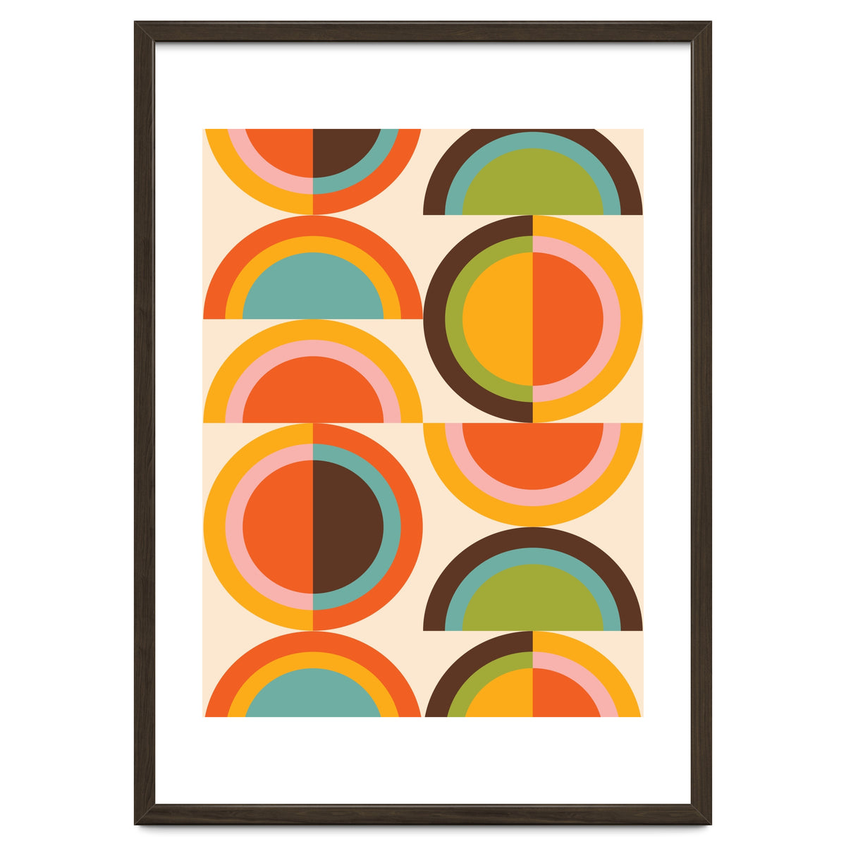 Bauhaus Geometric Rainbow