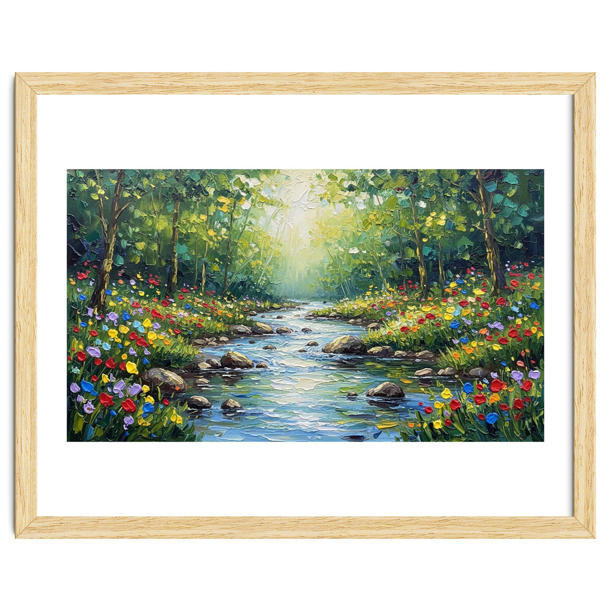 Sunlit Forest Stream