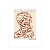 Skull Of A Skeleton With A Burning Cigarette (Print Only) thumbnail