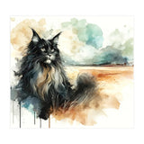 Majestic Cat In Coastal Landscape (Print Only) thumbnail