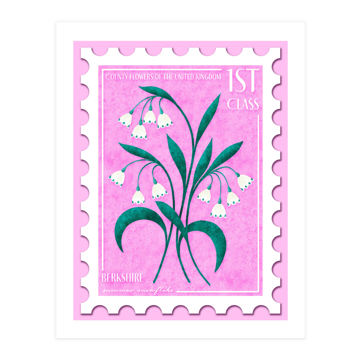 Berkshire Summer Snowflake Postage Stamp (Print Only)