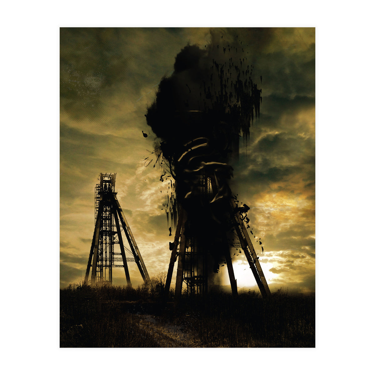 Oil Gusher Collage (Print Only)