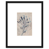 Leaf Beige and Blue Art Print thumbnail
