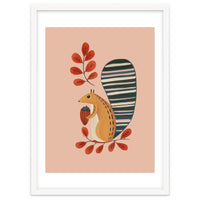 Squirrel In A Pink Autumn