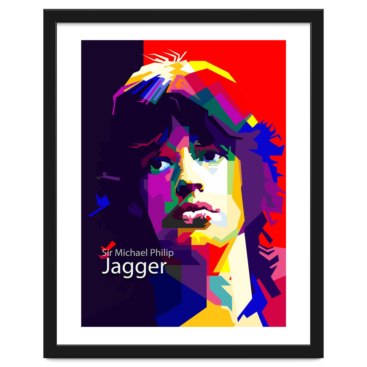 Sir Michael Philip Jagger Pop Art Wpap