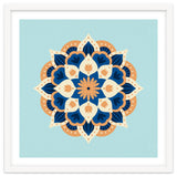 Mandala flower - orange and blue thumbnail
