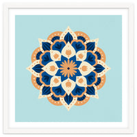 Mandala flower - orange and blue