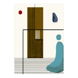 Solitude & Reflection, Abstract Concept Art, Meditation Rustic Eclectic Minimalism, Scandinavian Neutral (Print Only) thumbnail