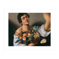 Boy With A Basket Of Fruit - Caravaggio - Selfie (Print Only)