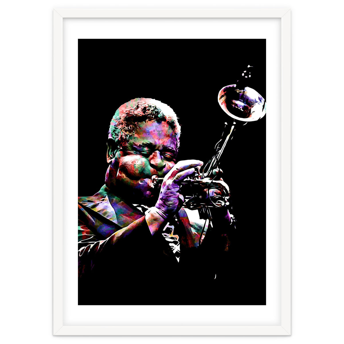 Dizzy Gillespie American Jazz Trumpeter Legend Colorful