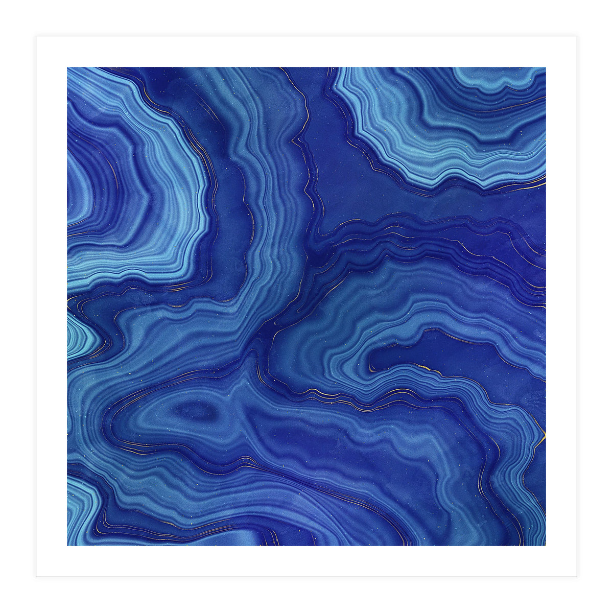 Blue Agate Texture 05 (Print Only)