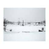 Baseball field covered in snow (Print Only) thumbnail