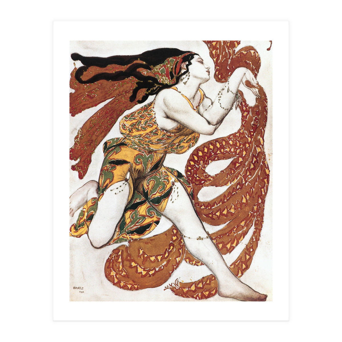 Costume sketch for a Bacchante, from the ballet " Narcissus&quot. (Print Only)