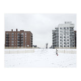 Walking with the dog on a snowy day (Print Only) thumbnail