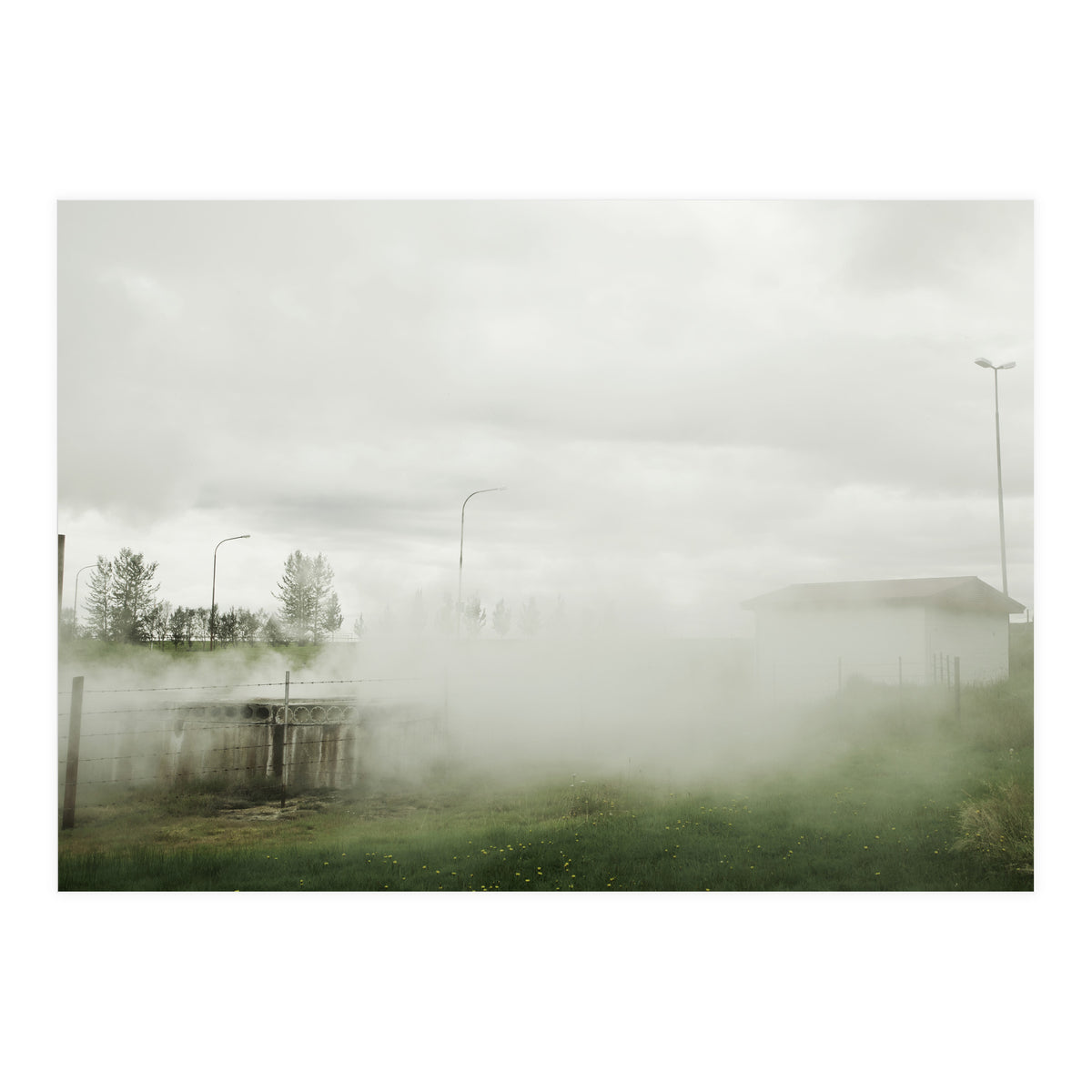 A source covered in steam from a hot spring - Iceland (Print Only)