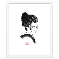 Geisha Face Red Lips