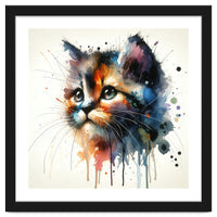 Colorful Kitten Portrait