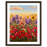 Vibrant Wildflower Field Oil Painting