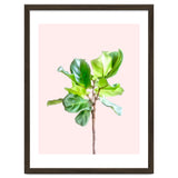 Intimate Energy, Blush Pastel Botanical Plant Minimal Painting, Pink Green Nature thumbnail