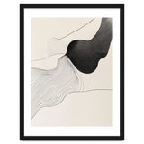 Abstract Black And White Organic Flowing Lines Art thumbnail