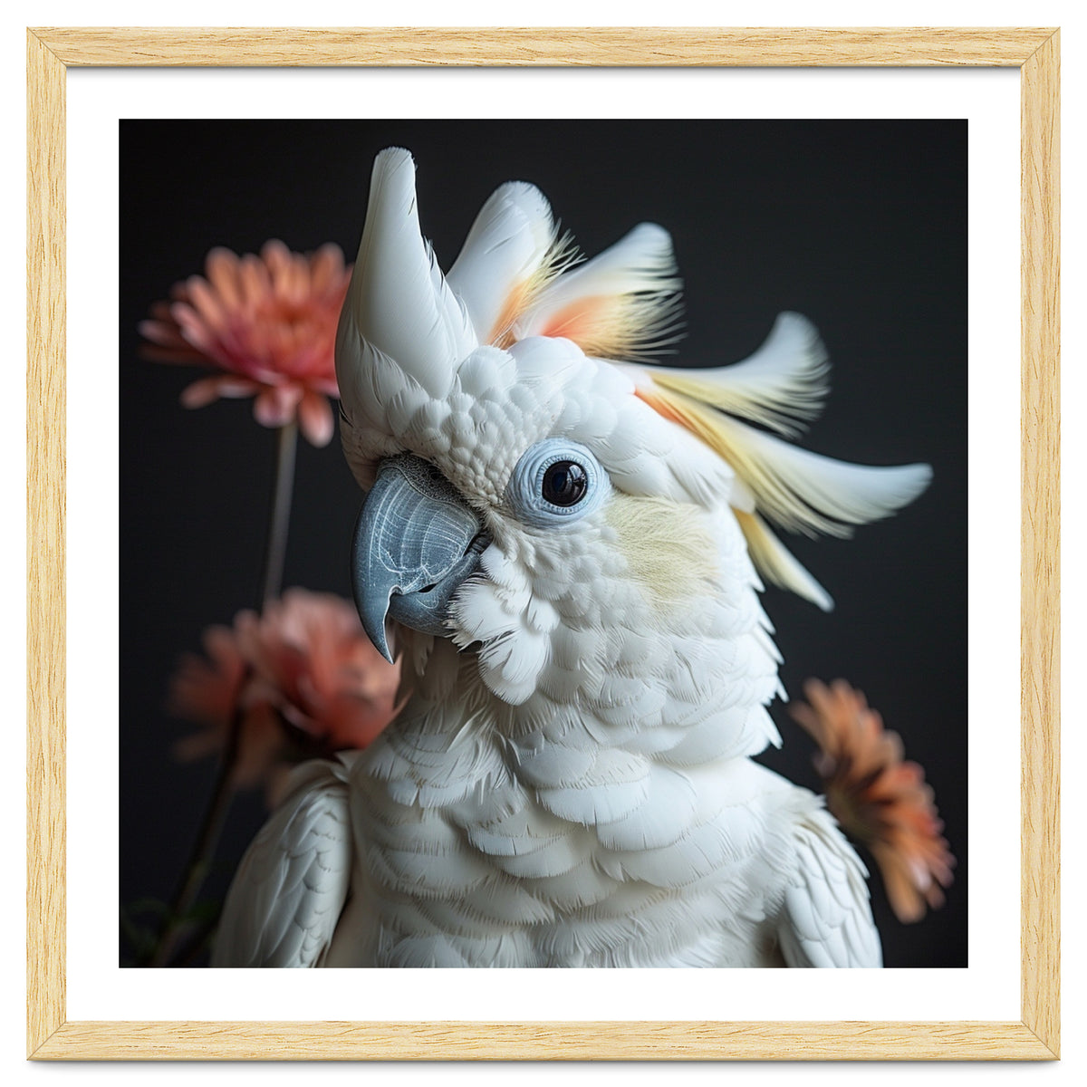 Beautiful Cockatoo Parrot With Yellow Crest