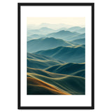 Minimalist Misty Mountain Landscape Wall Art thumbnail