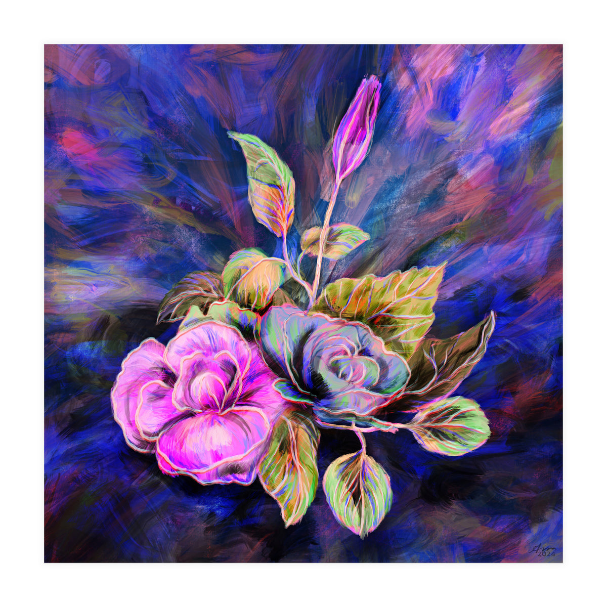 Bloom I (blue) (Print Only)