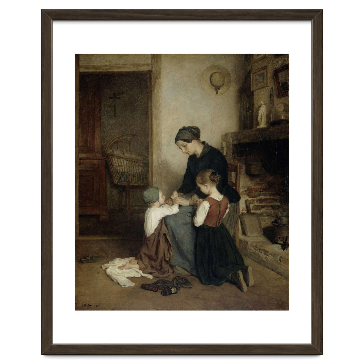 The Evening Prayer. Dating: 1857. Measurements: h 46.5 cm × w 38.5 cm; d 6.4 cm.