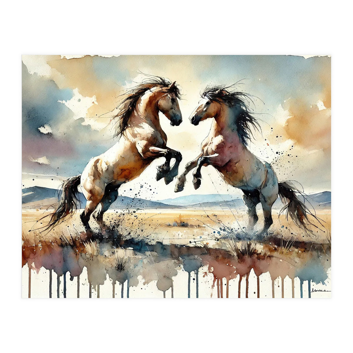 Rearing Horses (Print Only)