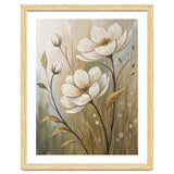 Elegant White Anemone Floral Oil Painting thumbnail