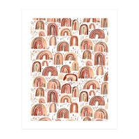 Cute Watercolor Rainbows Terracota (Print Only)