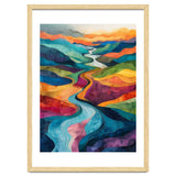 Colorful Abstract River Valley Landscape Art thumbnail