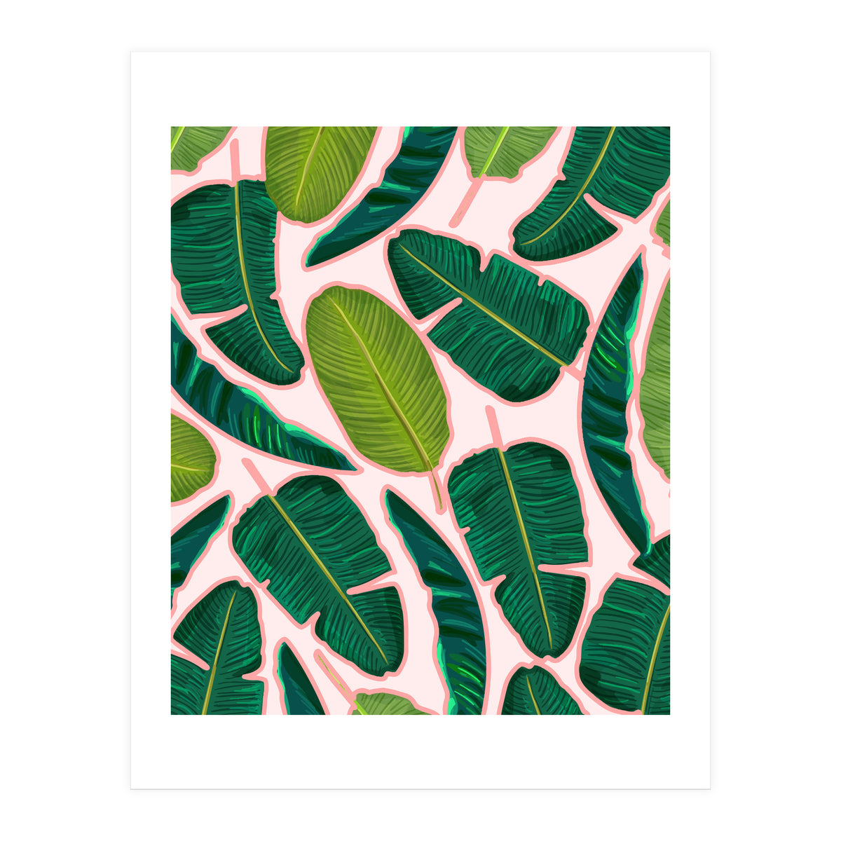 Banana Leaf Blush #society6 #decor #buyart (Print Only)