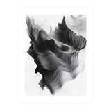 Abstract Black And White Wavy Lines Forming Organic Shapes (Print Only) thumbnail