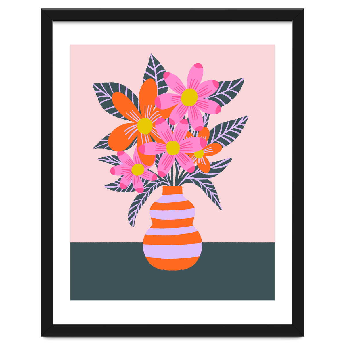 Colorful Flowers In a Vase