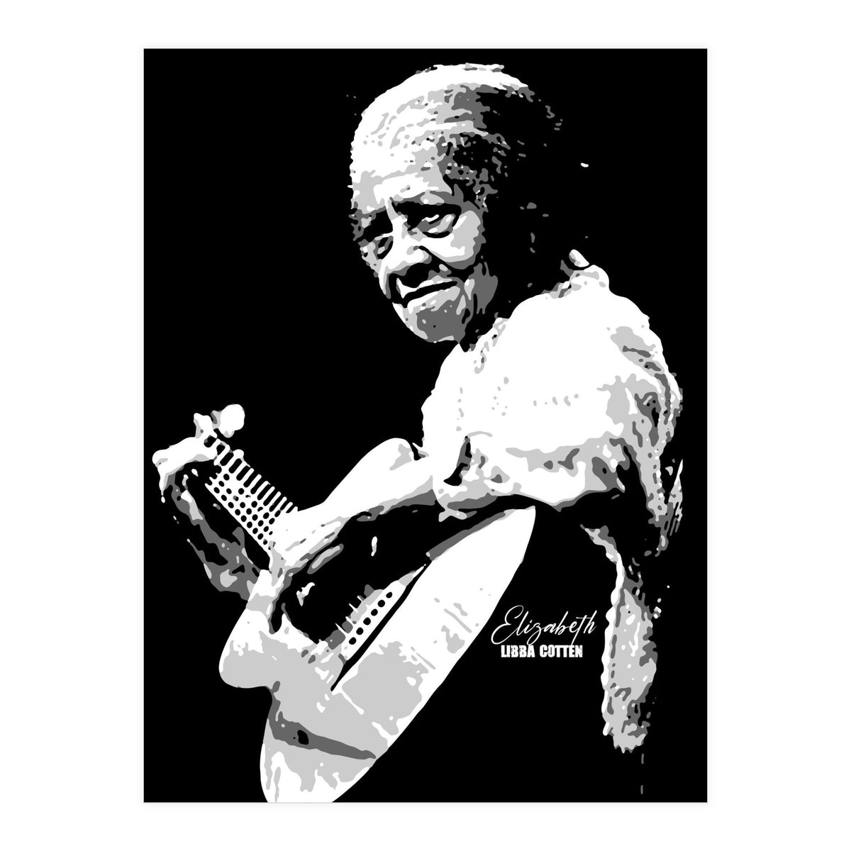 Elizabeth Cotten Folk and Blues Musician Legend (Print Only)
